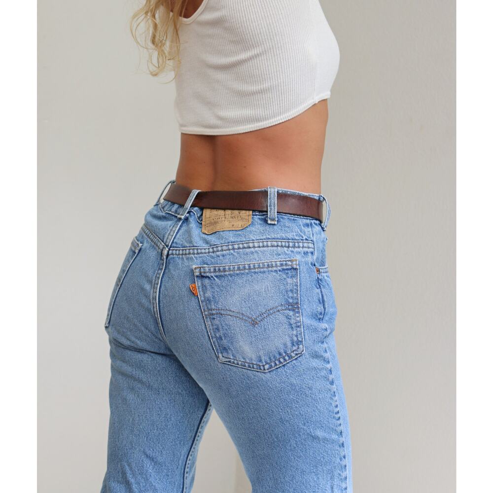 1980's Vintage Levi's 517 Boot Cut Orange Tag Jeans Women's SM MD 32" 33" Waist - Picture 2 of 10